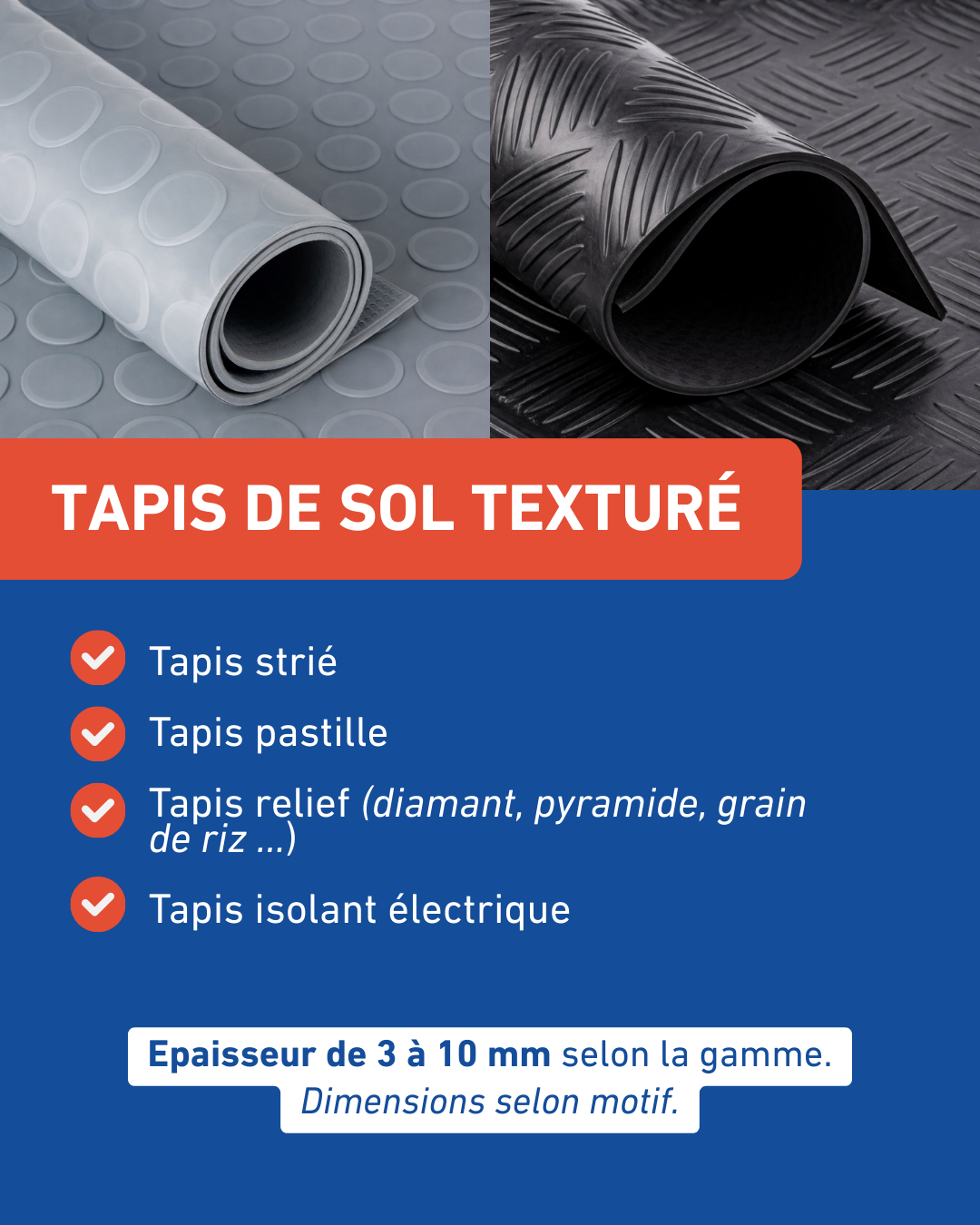 tapis de sol texturé