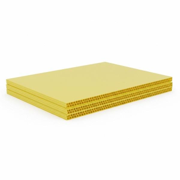 PLAQUE PP JAUNE ALVEOLAIRE 1500G  8X3000X2000 DISTRIPLAST FLANDRE  [RIC-P000WH]
