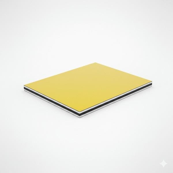 PLAQUE EURO ACP M JAUNE 1023      3X3050X1500