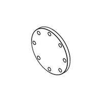 BRIDE PLEINE PP/ACIER NOIRE PN10          180