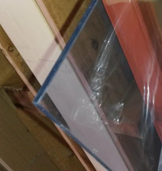 PLAQUE PVC RIGIDE TRANS.BLEUTE   10X3000X1500