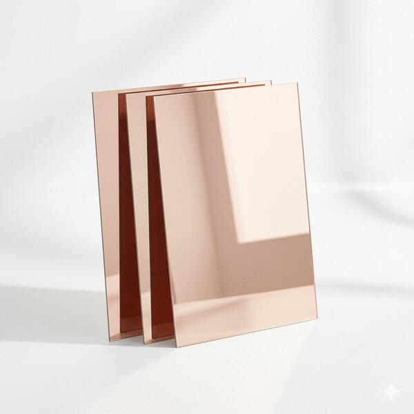 PLAQUE PMMA MIROIR OR ROSE        3X2050X3050