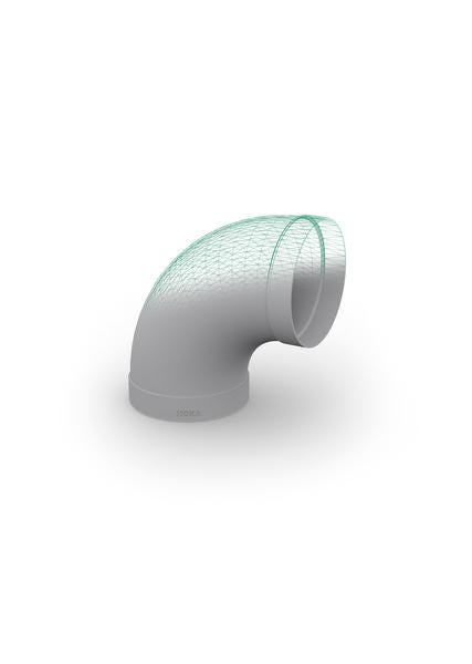 COUDE 90 PVC M1 GRIS VENTILATION          110 HOKA  [10004412]