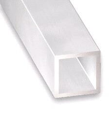 TUBE CARRE PVC BLANC LG.3ML         20X20X1.5