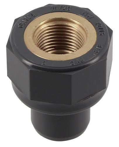 MANCHON A COLLER / A VISSER PVC-U/LAITON K62 - FM - Taraudage laiton