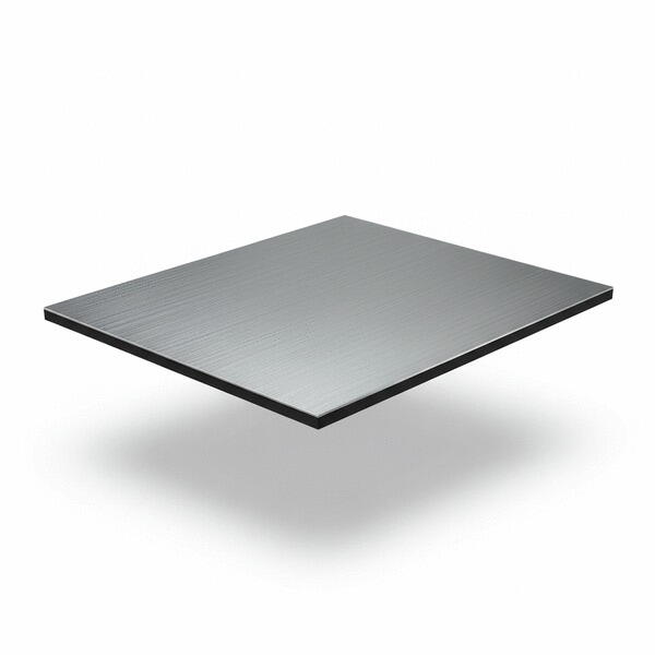 PLAQUE ALUPANEL BROSSE ACIER/9006 3X3050X1220