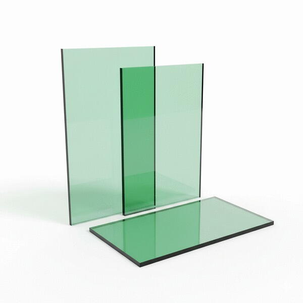 PVT PLAQUE PMMA VERT 6600 TRANS.    3X397X497