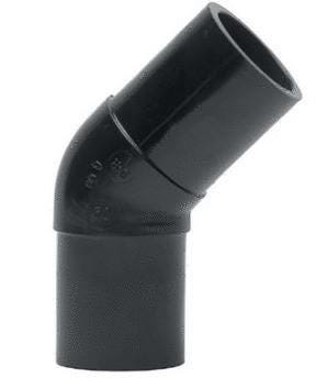 COUDE 45 PE100 SDR11 B.A.B LONG        63X5,8 LES STANDARDS  [PRODUIT-68860]