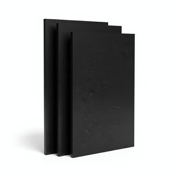 PLAQUE POM C NOIR CALANDRE        1X2000X1000