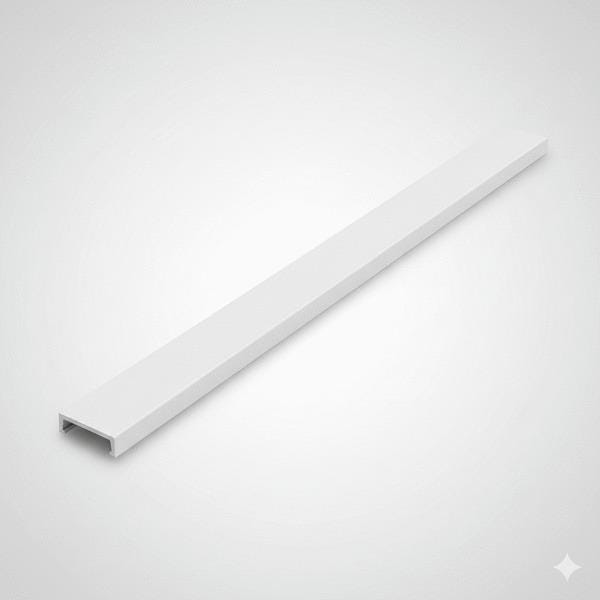 FP20  PROFIL PLAT PVC BLC 20X6        LG.2000 GEHR