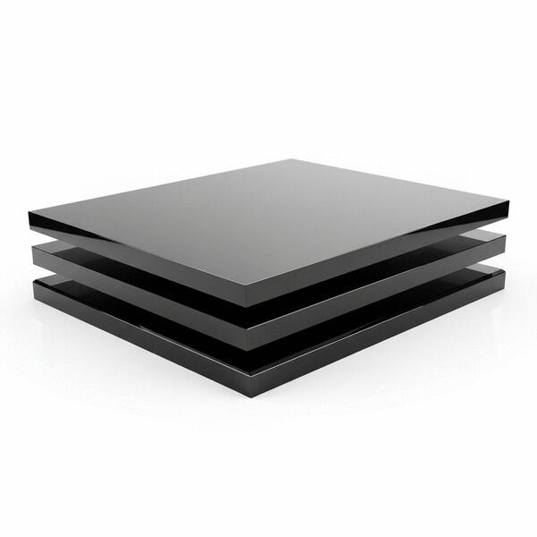 BLOC PMMA COULE NOIR OPAQUE BRIL 30X1500X2000