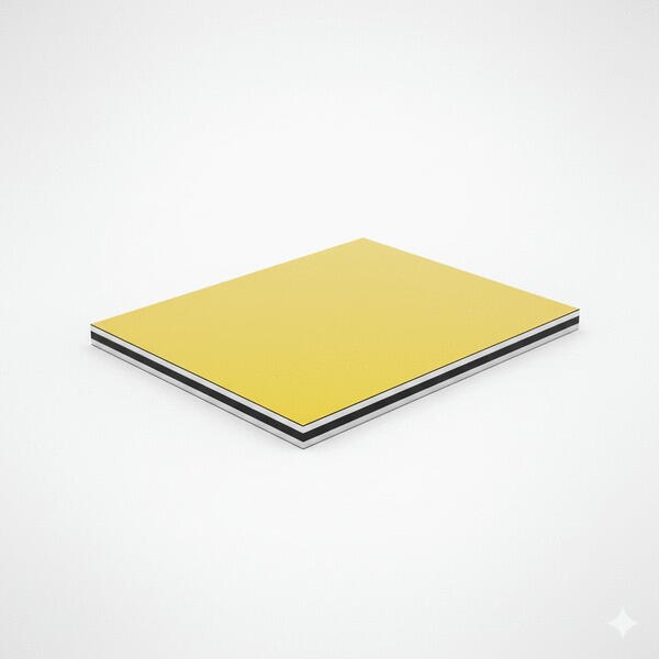 PLAQUE EURO ACP M JAUNE 1023      3X3050X1500