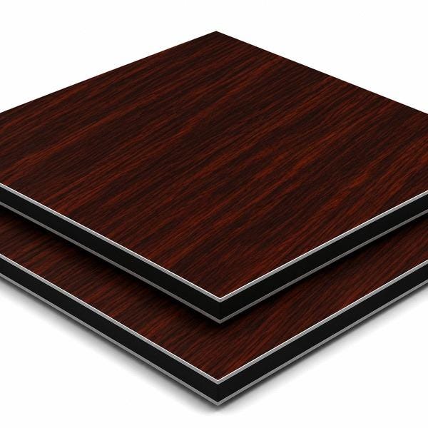 PLAQUE EURO ACP BOIS ACAJOU       3X3050X1220