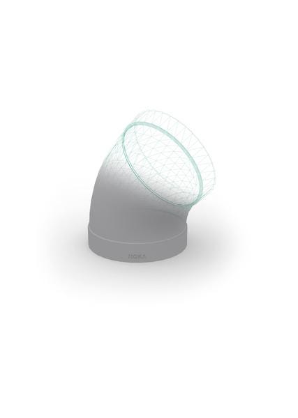 COUDE 45 PVC M1 GRIS VENTILATION          110