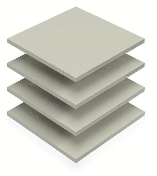 PLAQUE PP GRIS ENTOILEE STRETCH   4X3000X1500 SIMONA ALLEMAGNE  [PRODUIT-1469A]