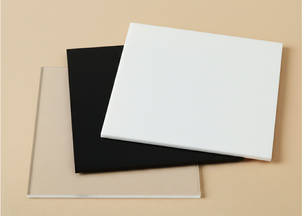 plaque-pmma-coulee-incolore-blanc-diffusant-blanc-opaque-noir