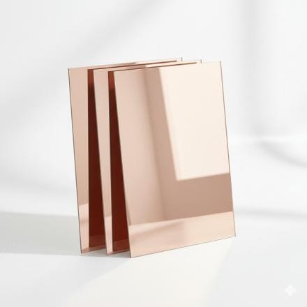 PLAQUE PMMA MIROIR OR ROSE        3X2050X3050