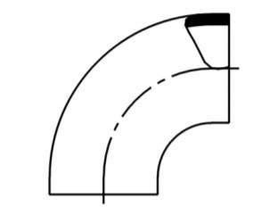 COURBE 90 PVDF LINER B.A.B COURT      200X3,0 AGRU  [34001020000]
