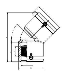 COUDE DE SECURITE PE/ELS FRIALEN - FF - 45°