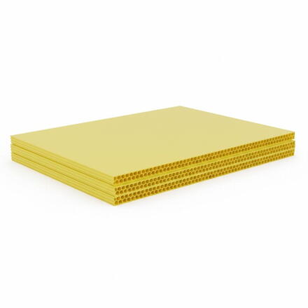 PLAQUE PP JAUNE ALVEOLAIRE 1500G  8X3000X2000