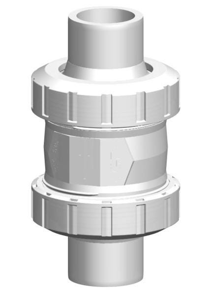 SOUPAPE DE RETENUE - Clapet à cône type 562 - PVDF-Standard a/bouts mâles p/soudage IR Plus, métrique