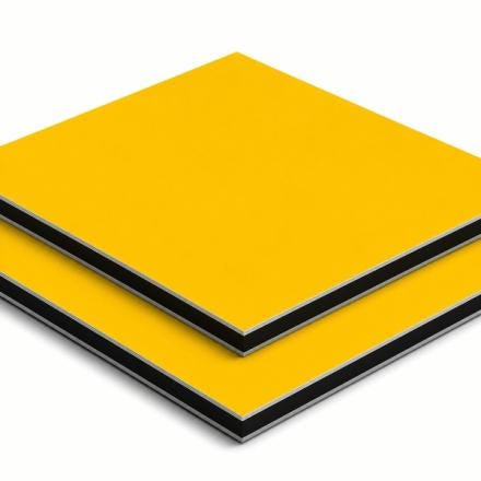 PLAQUE EURO ACP F JAUNE 1023  M/B 3X3050X2050 FEITENG ALUMINIUM  [PRODUIT-341AL]