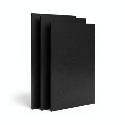 PLAQUE POM C NOIR CALANDRE        1X2000X1000