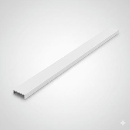 FP20  PROFIL PLAT PVC BLC 20X6        LG.2000 GEHR