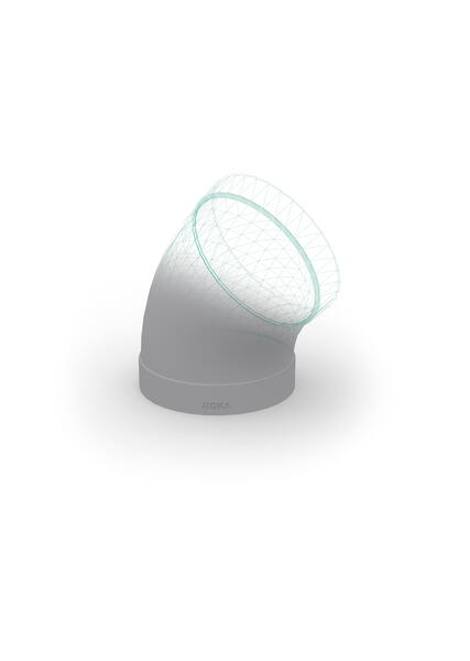 COUDE 45 PVC M1 GRIS VENTILATION          110