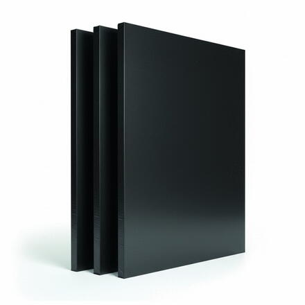 PLAQUE PVC RIGIDE NOIR FILME     15X3000X1500