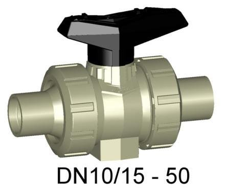 VANNE A BILLE - Type 546 Pro - Pour soudage bàb IR-Plus - PP-H