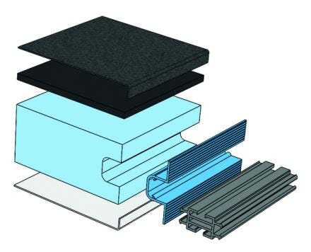 PANNEAU ATI55 STUC./ARDOISE      55X1200X7500 THERMOTOP EX ADVANTOP  [ATI55-49]